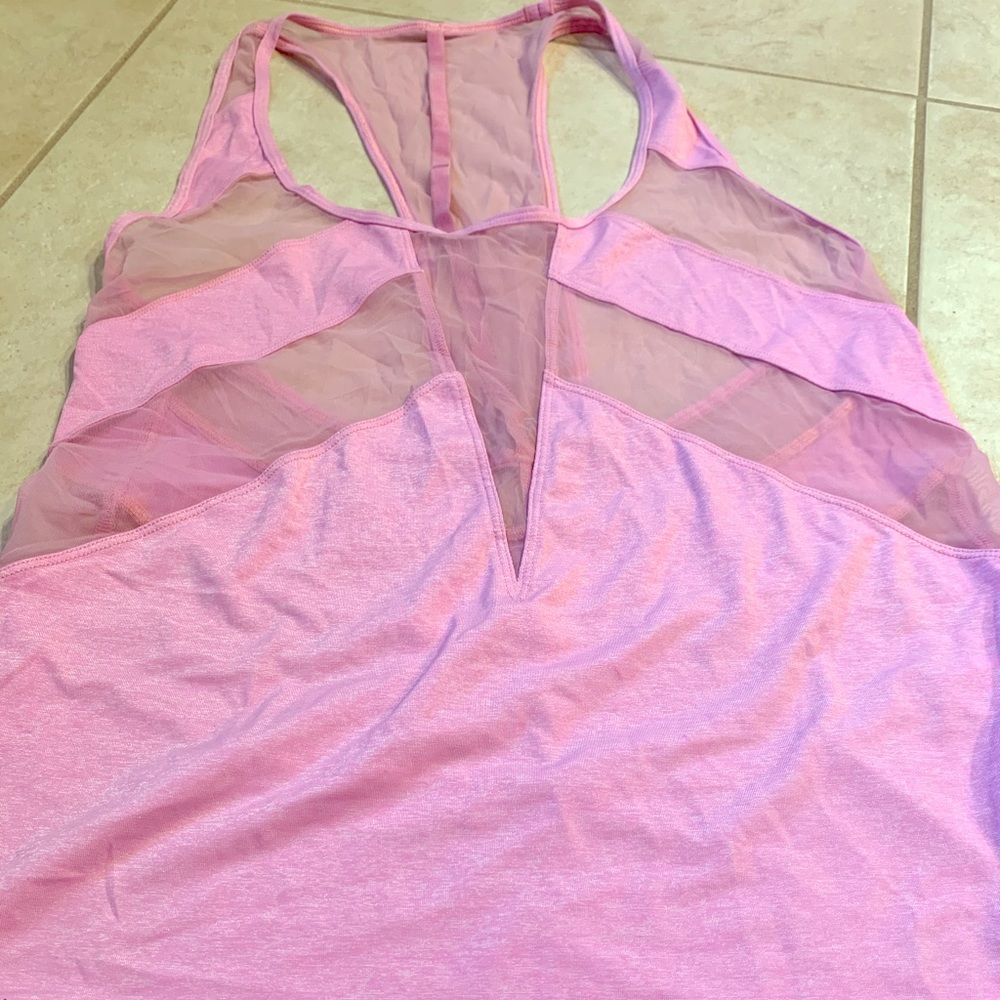 Lululemon Pink Mesh Tank size 6